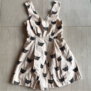 Leah Reena Goren x Anthropologie Cat Print Dress Size XS